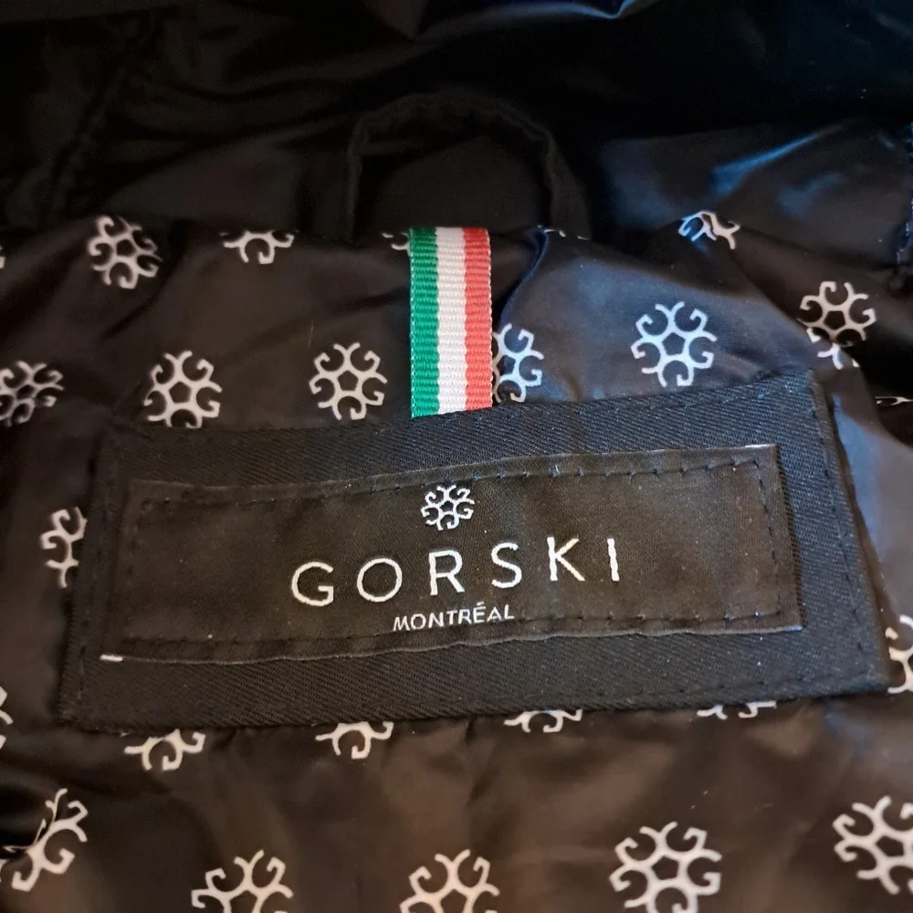 Gorski Coat Women's Medium M Apres Ski Coat Sequins High Low Puffer Winter NEW - Picture 9 of 16